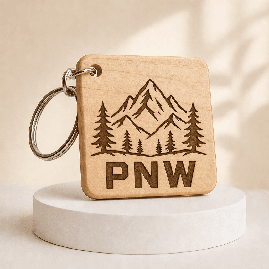 PNW Mountain Keychains