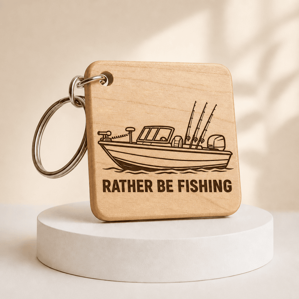 Rather Be Fishing Keychains