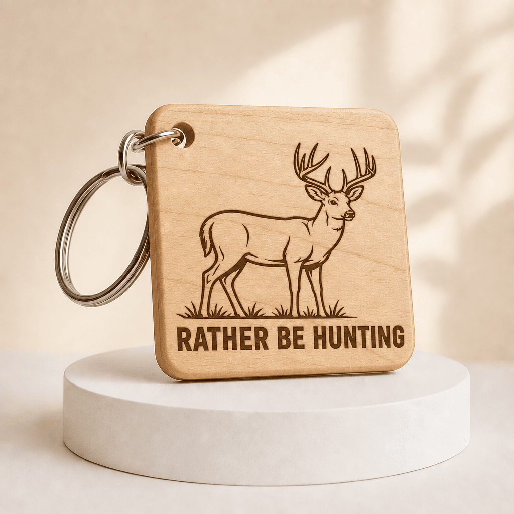 Rather Be Hunting Keychains