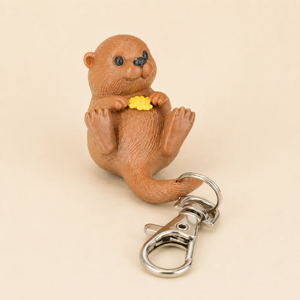Flower Otter Keychain