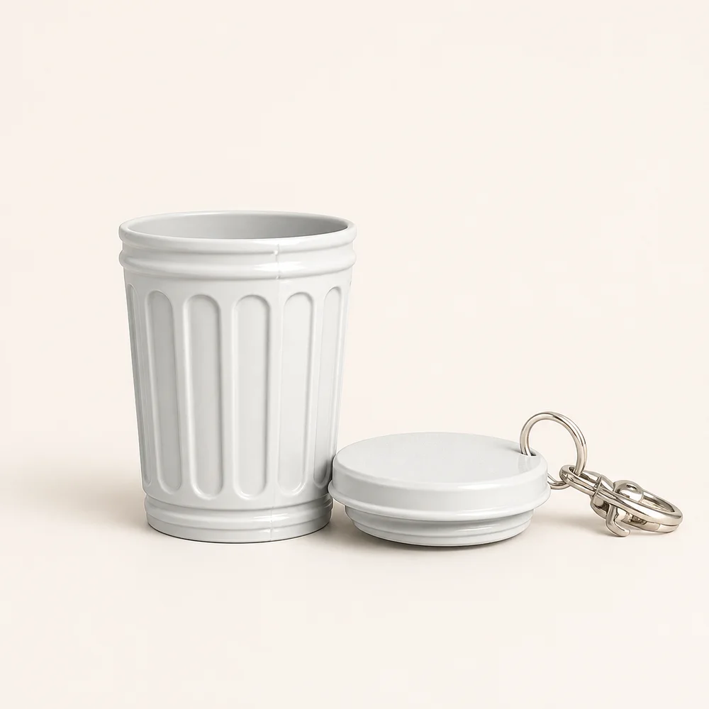 Trash Can Keychain