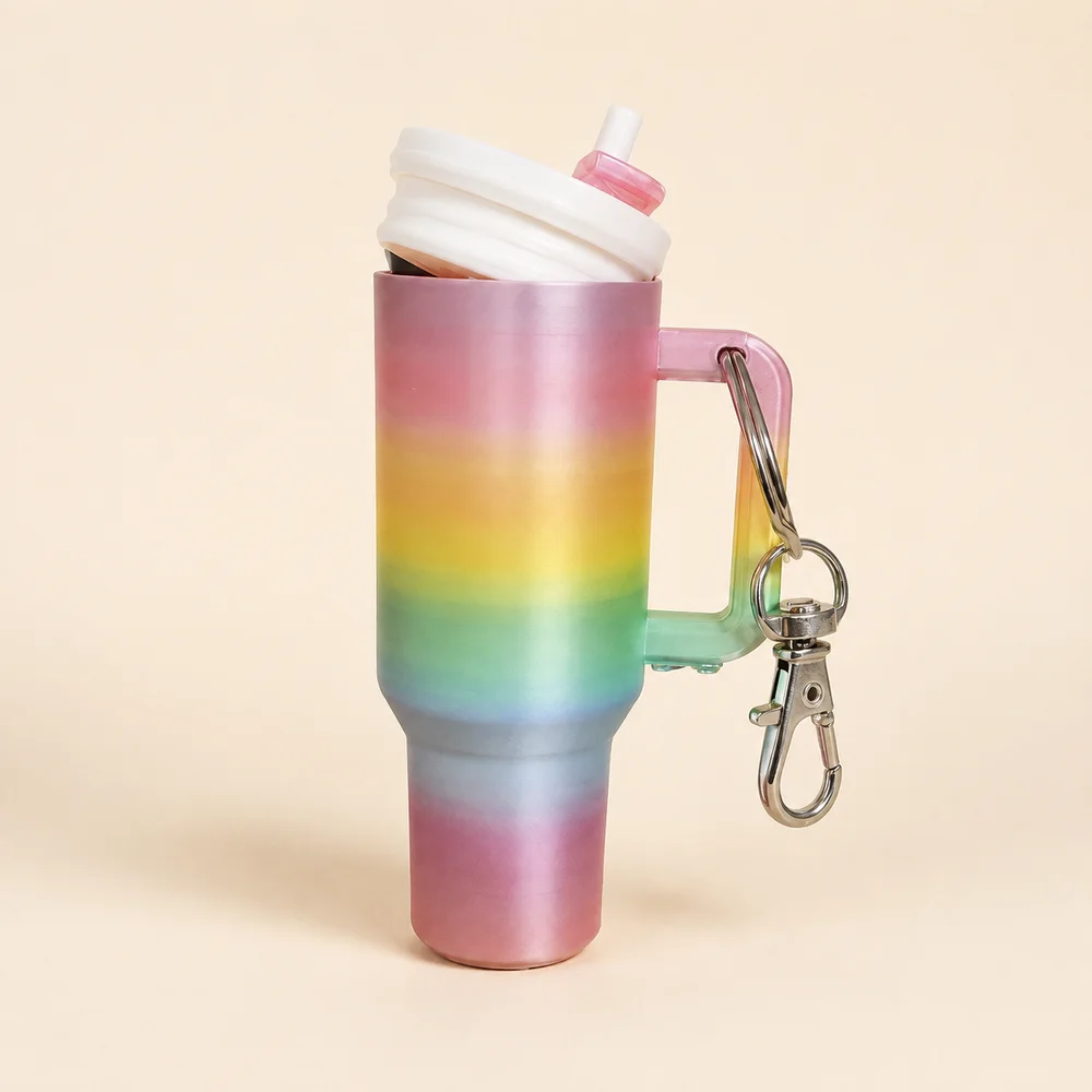Rainbow Tumbler Keychain